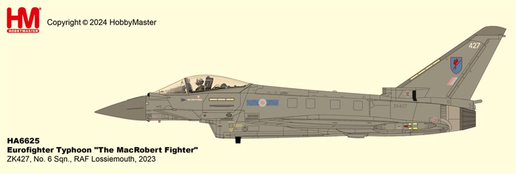 Hobby Master 1/72 HA6625 Eurofighter Typhoon The MacRobert Fighter No 6 Sqn RAF Lossiemouth 2023