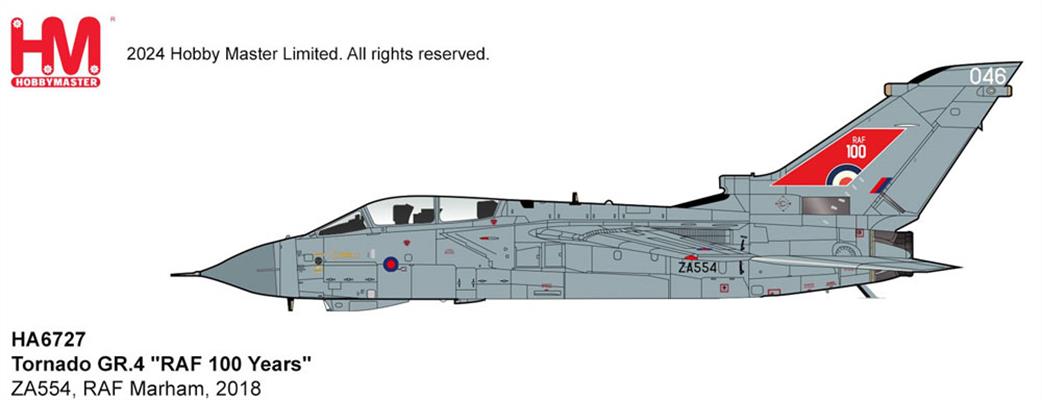 Hobby Master 1/72 HA6727 Tornado GR 4 RAF 100 Years  RAF Marham 2018
