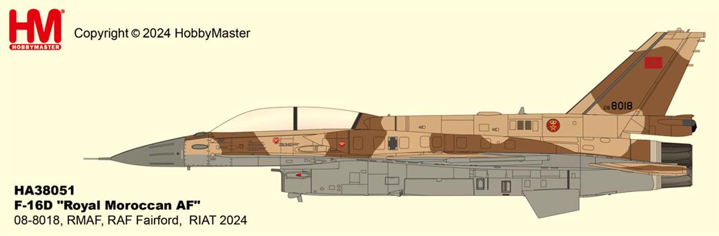 Hobby Master 1/72 HA38051 F-16D Royal Moroccan AF RAF Fairford RIAT 2024