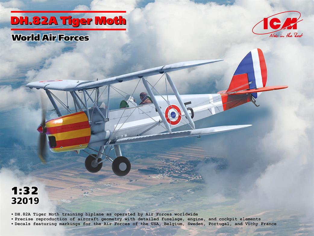 ICM 1/32 32019 DH.82A Tiger Moth of the World Air Forces