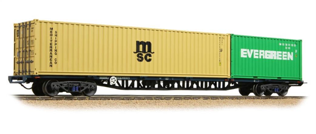 Bachmann OO 38-628B FFA BR Freightliner Inner Container Flat Maritime Containers