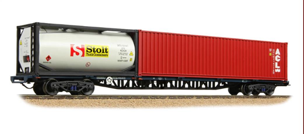 Bachmann OO 38-628C FFA BR Freightliner Inner Container Flat Maritime Containers