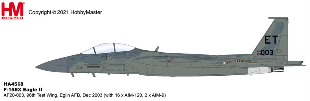 Hobby Master 1/72 HA4568 Boeing F-15EX Eagle II Elgin AFB