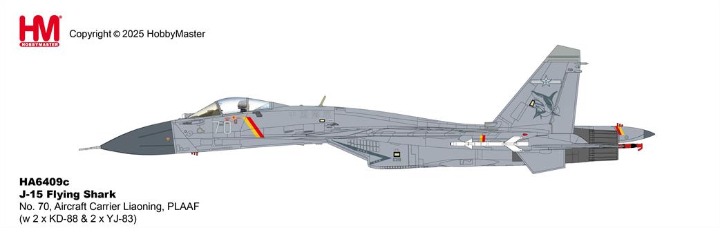 Hobby Master 1/72 HA6409c J-15 Flying Shark No.70 Liaoning PLAAF