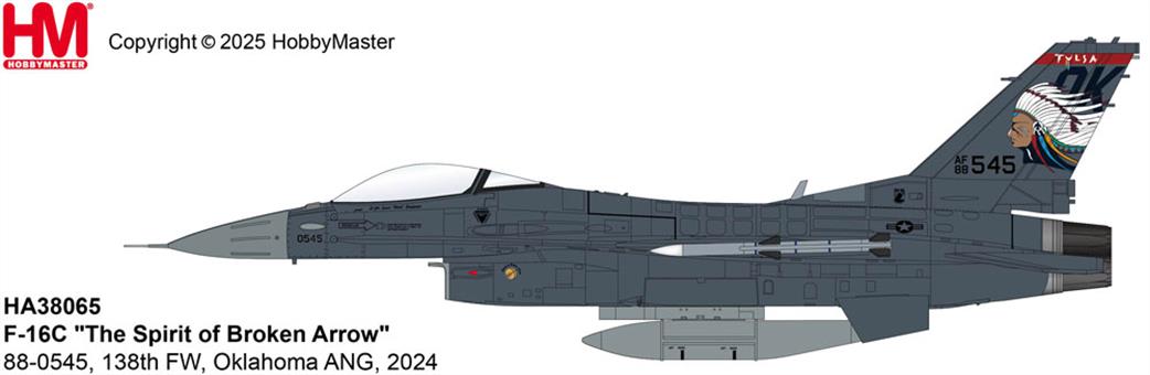Hobby Master 1/72 HA38065 F-16C The Spirit of Broken Arrow Oklahoma ANG