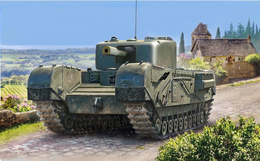 Zvezda 1/100 6294 Churchill Tank Snap-Fit Plastic Kit