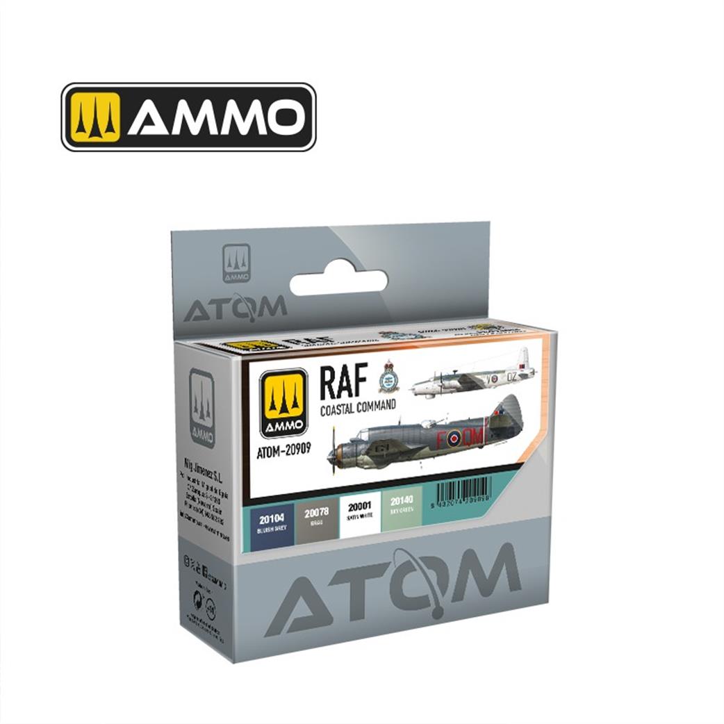 Ammo of Mig Jimenez  ATOM-20909 Atom RAF Coastal Command Paint Set