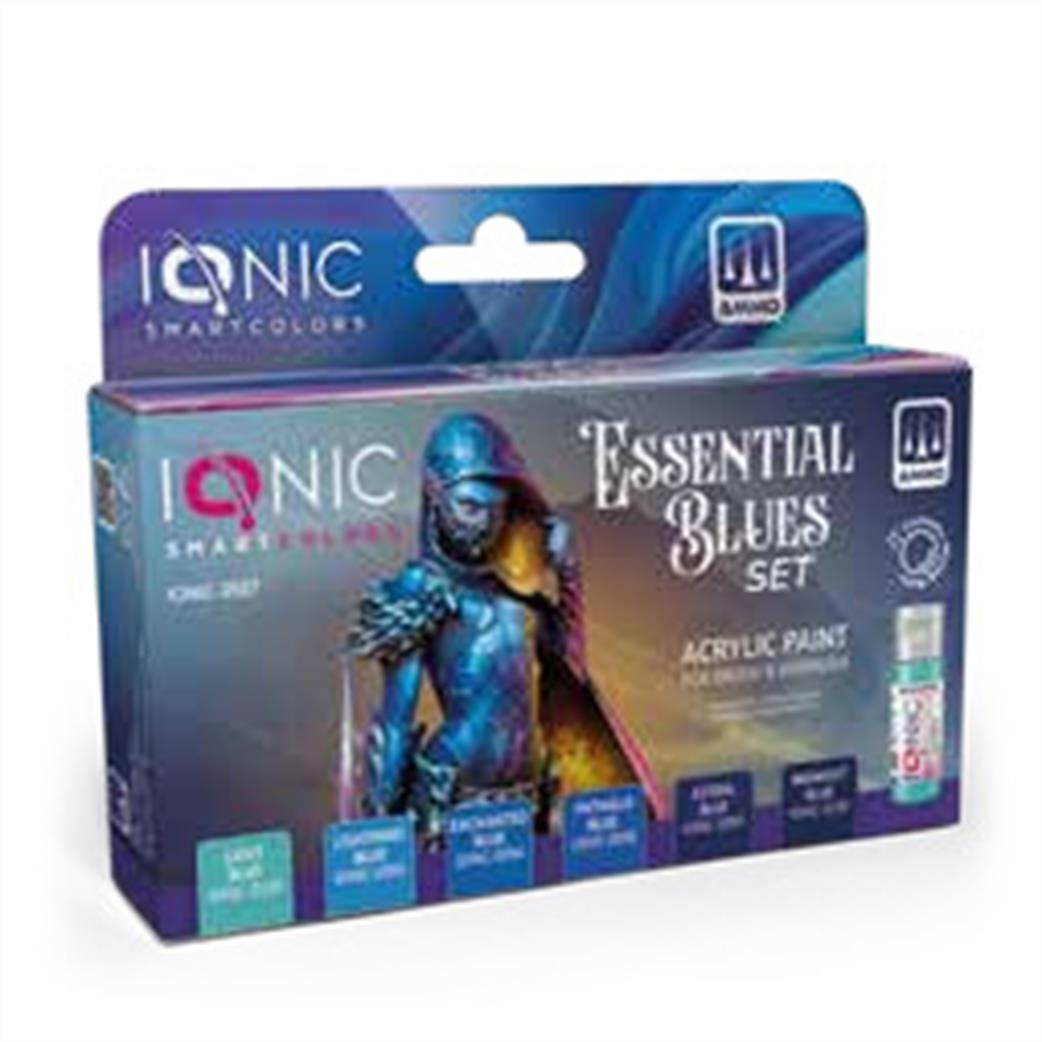 Ammo of Mig Jimenez  IONIC-0507 Ionic Essential Blue 6 Colour Paint Set
