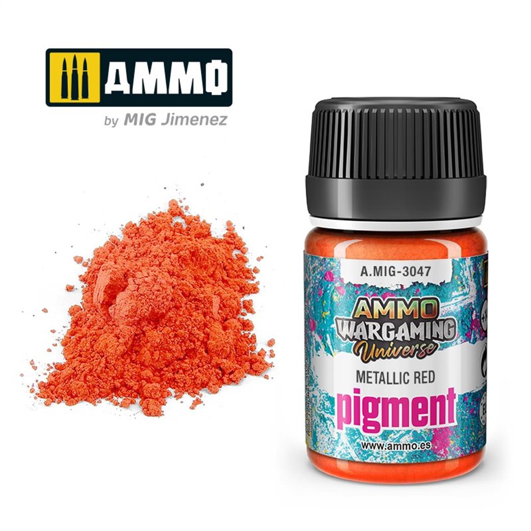 Ammo of Mig Jimenez  A.MIG-3047 Metallic Red Weathering Pigment 35ml Jar
