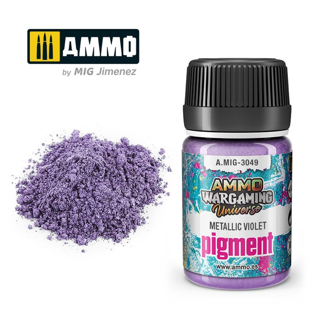 Ammo of Mig Jimenez  A.MIG-3049 Metallic Violet Weathering Pigment 35ml Jar