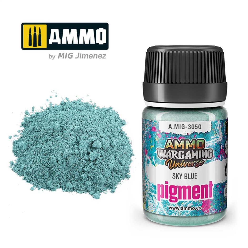 Ammo of Mig Jimenez  A.MIG-3050 Sky Blue Weathering Pigment 35ml Jar