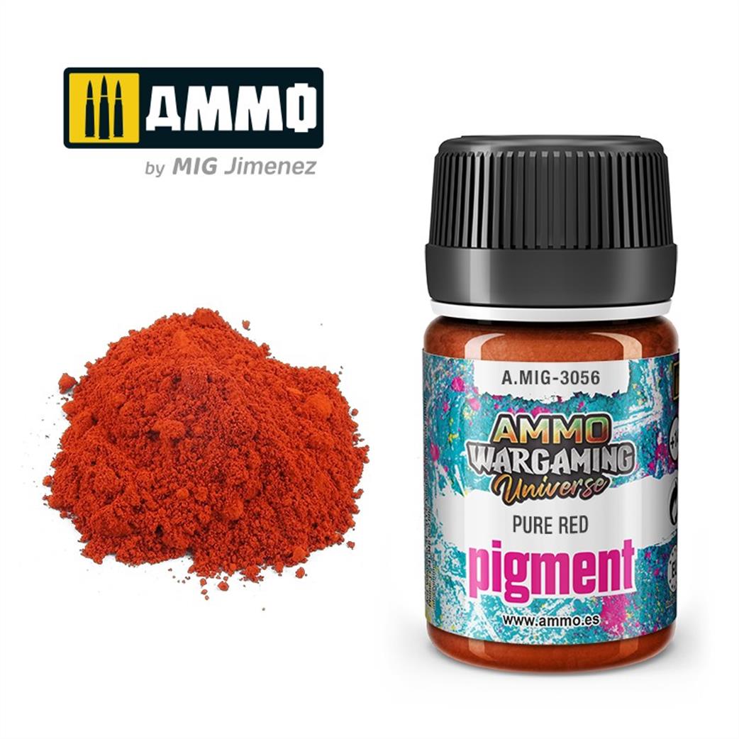 Ammo of Mig Jimenez  A.MIG-3056 Pure Red Weathering Pigment 35ml Jar