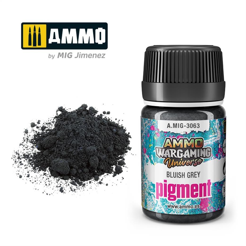Ammo of Mig Jimenez  A.MIG-3063 Bluish Grey Weathering Pigment 35ml Jar
