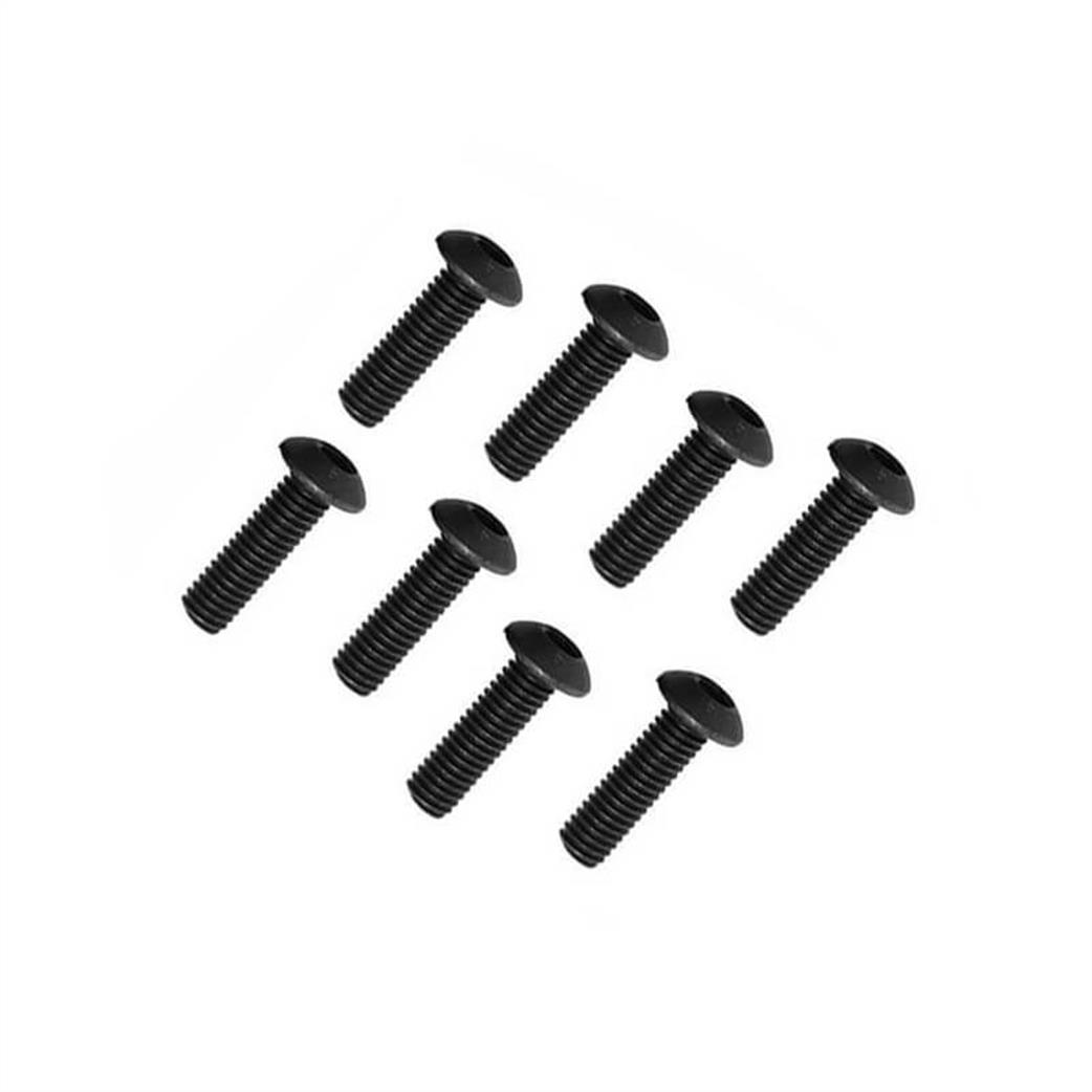 FTX  FTX-SBH043 Button Head Hex Screw M3 x 10 Pack of 8