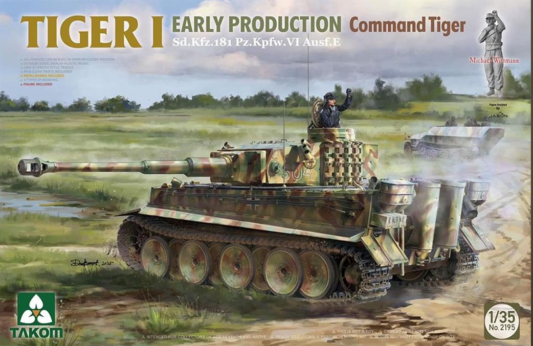 Takom 1/35 2195 German Army Tiger 1 Early with Wittman Figure