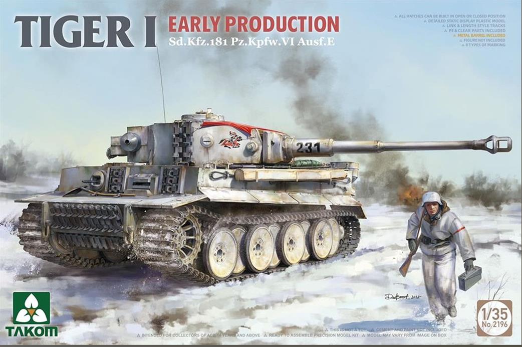 Takom 1/35 2196 German Army Tiger 1 Early Pro Tank Kit