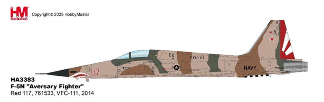 Hobby Master 1/72 HA3383 F-5N Aversary Fighter US Navy Diecast Aircraft Model