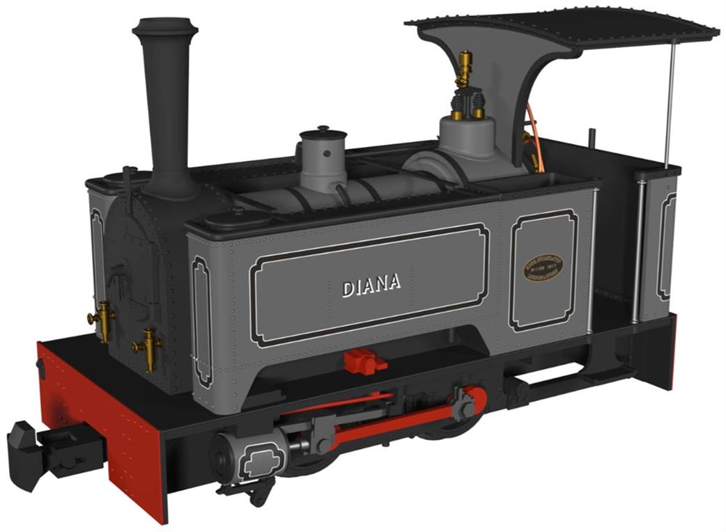Rapido Trains OO9 986001 Kerr Stuart Sirdar Diana Lined Grey