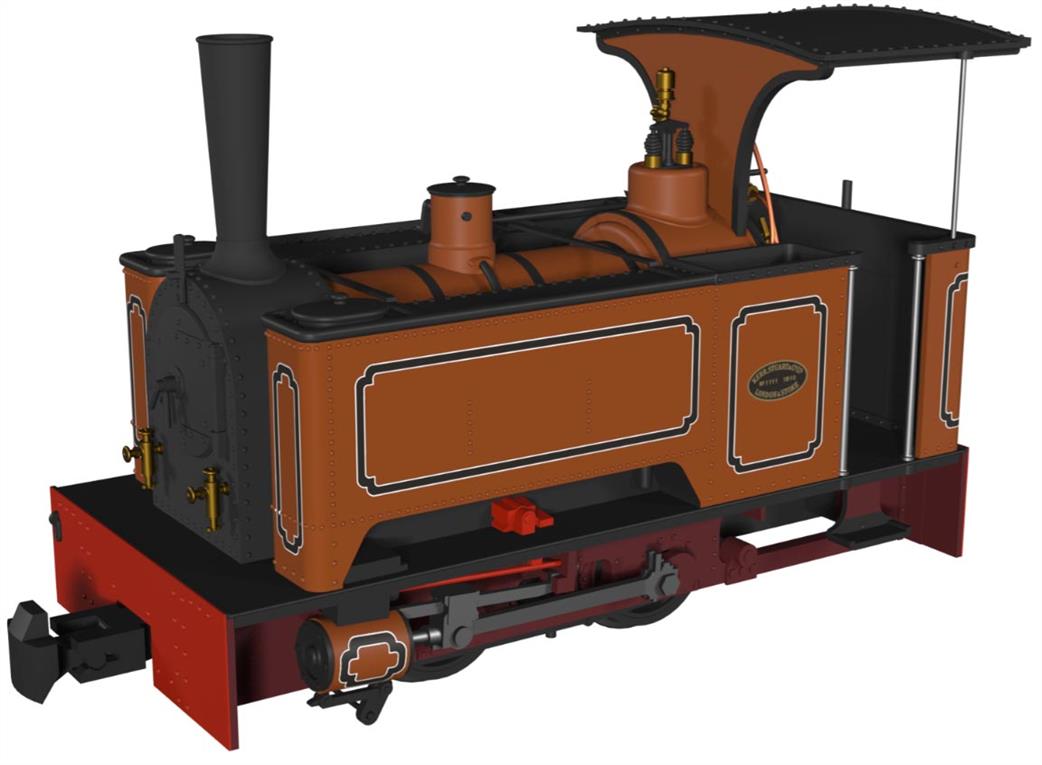 Rapido Trains OO9 986005 Kerr Stuart Sirdar Lined Burnt Orange