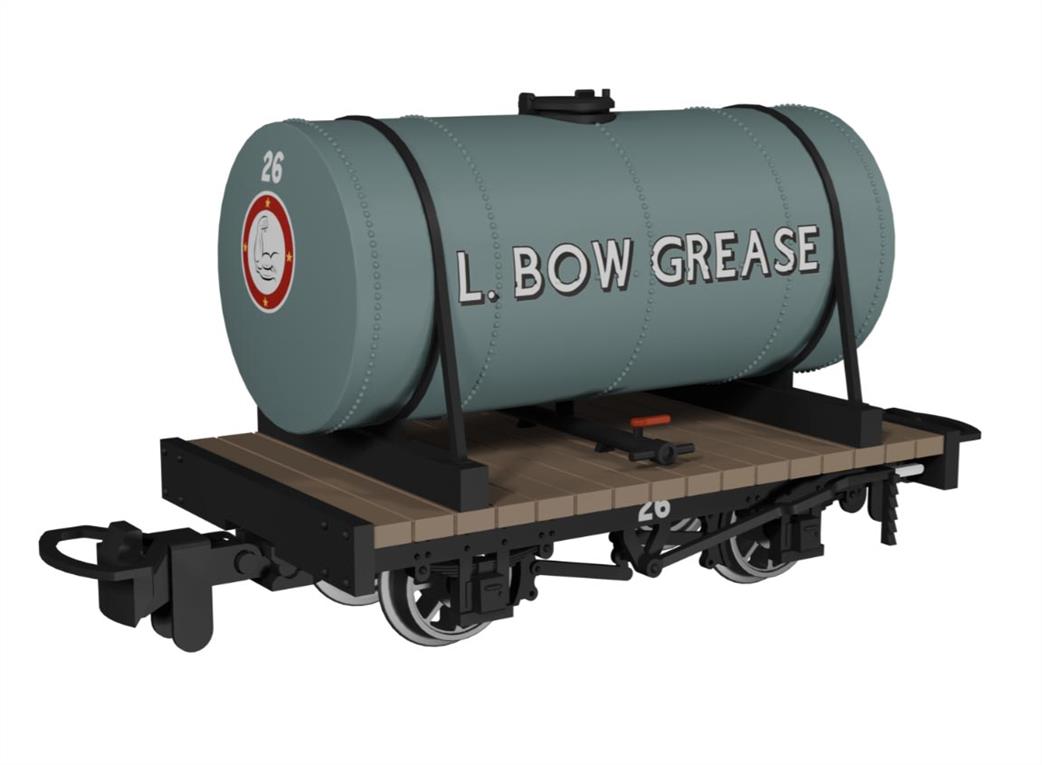Rapido Trains OO9 990105 Cylindrical Tank L.Bow Grease No.26