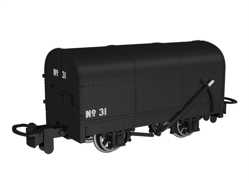 Rapido Trains OO9 990201 Gunpowder Van Plain Black No.31