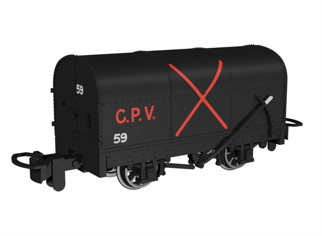 Rapido Trains OO9 990202 Gunpowder Van Black with Red Cross No.59