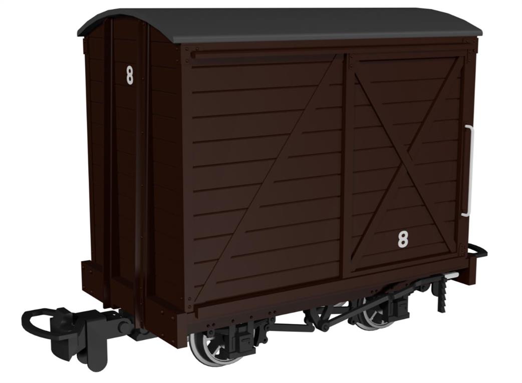 Rapido Trains OO9 990302 Covered Van Plain Brown No.8