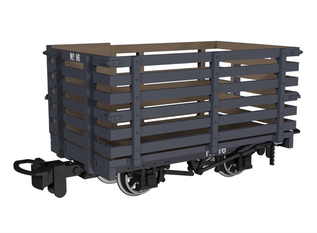 Rapido Trains OO9 990602 Livestock Wagon Plain Dark Grey No.16