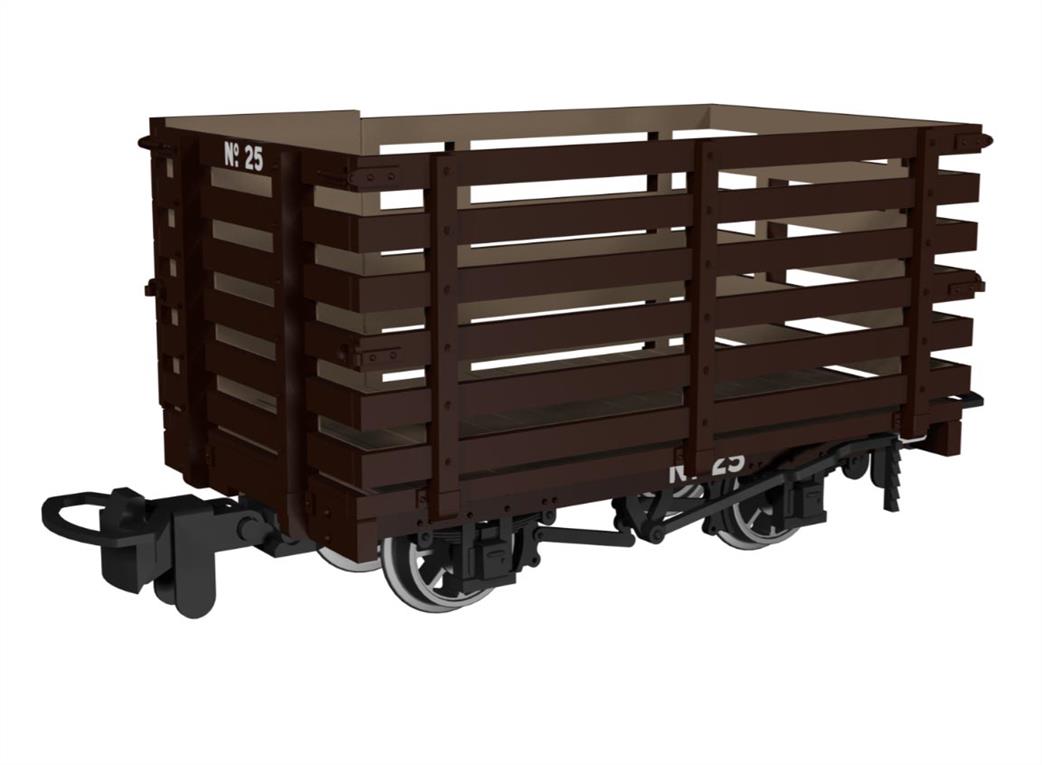 Rapido Trains OO9 990603 Livestock Wagon Plain Brown No.25