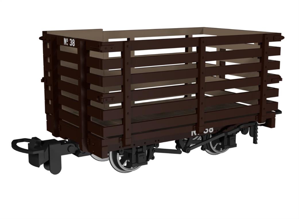 Rapido Trains OO9 990604 Livestock Wagon Plain Brown No.38
