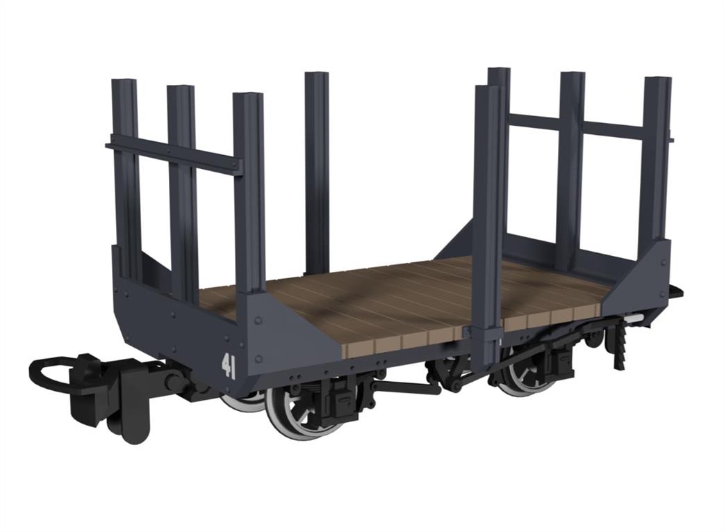 Rapido Trains OO9 990701 Stake Wagon Plain Dark Grey No.41