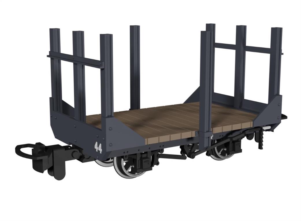 Rapido Trains OO9 990702 Stake Wagon Plain Dark Grey No.44