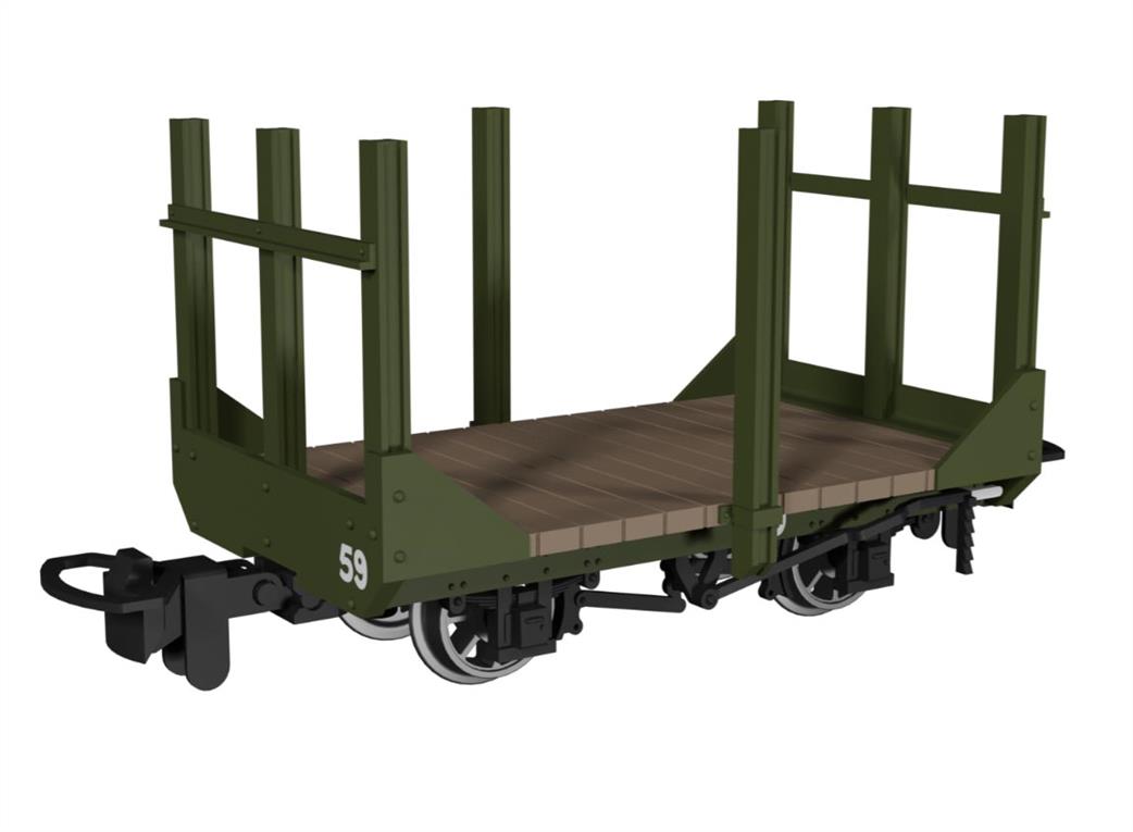 Rapido Trains OO9 990704 Stake Wagon Plain Green No.59