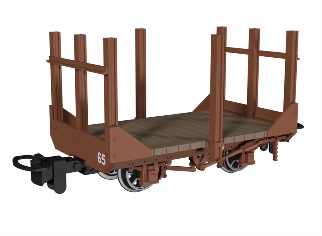 Rapido Trains OO9 990705 Stake Wagon Plain Rusty Brown No.65