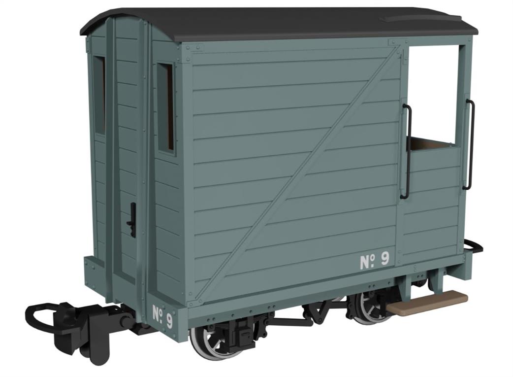 Rapido Trains OO9 990803 Single Veranda Brake Van Plain Grey No.9