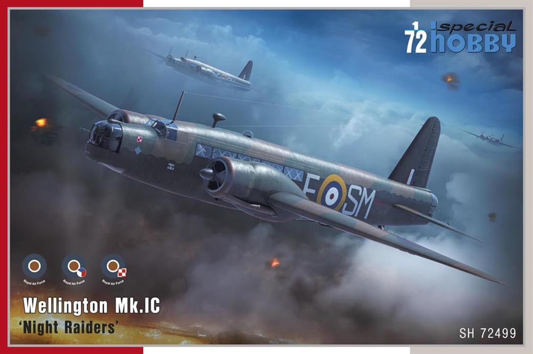 Special Hobby 1/72 72499 Wellington MK1c Night Raiders Bomber Plastic Kit