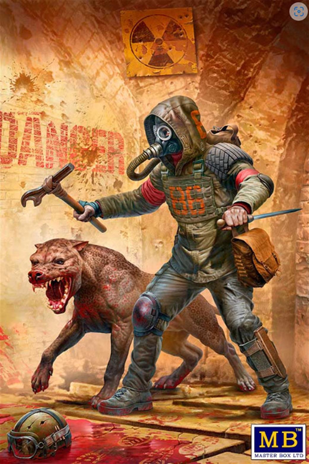Master Box Ltd 1/24 24079 The Last Bridge, Dogs Of The Apocalypse 1 Figure w/dog