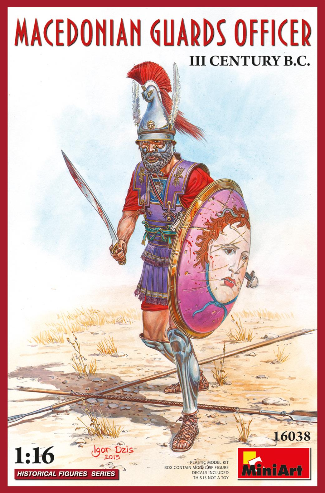 MiniArt 1/16 16038 Macedonian Guards Officer Plastic Figure Kit