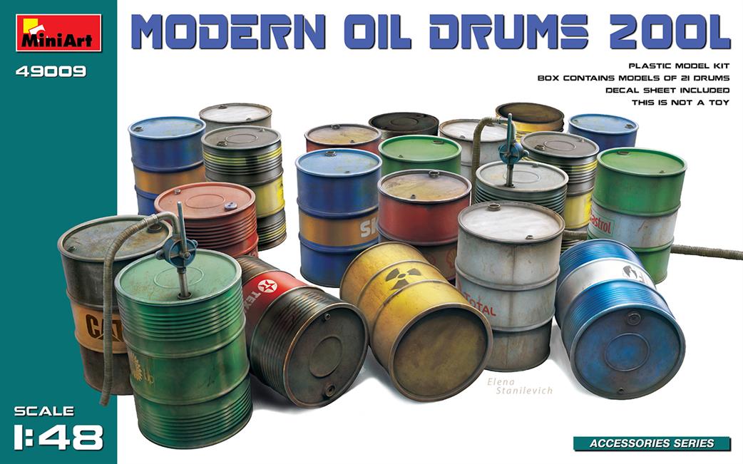 MiniArt 1/48 49009 Modern Oil Drums 200Ltr