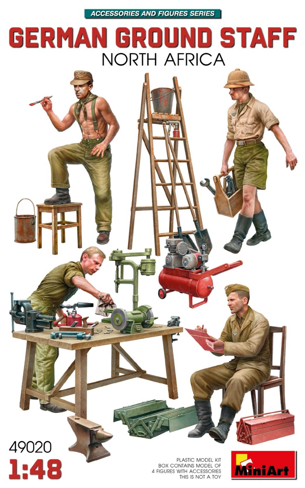 MiniArt 1/48 49020 German Ground Staff w/Tools & Accessories