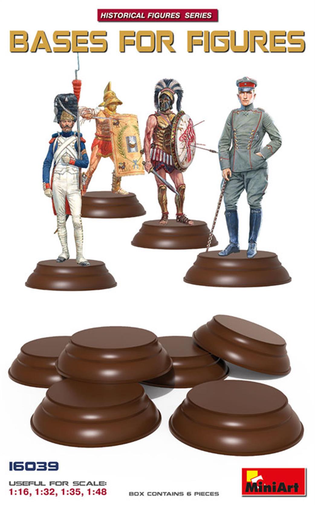 MiniArt 1/16 16039 Bases for Various Scale Figures  Pk of 6