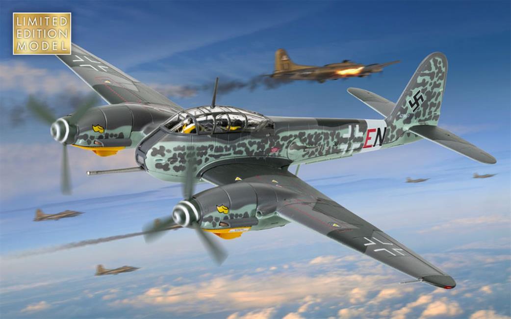 Corgi 1/72 AA29701 Messerschmitt Me 410A-1/U4, W.Nr 429263 / 3U+EN, Oblt Friedrich ‘Fritz’ Stehle, 5./ZG26, Hildesheim, Germany, 6th March 1944, Defence of the Reich bomber killer operations