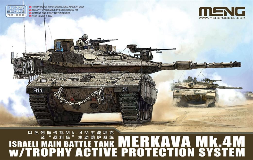 Meng 1/72 72-006 Israeli Main Battle Tank Merkava Mk4M with Trophy Active Protection System