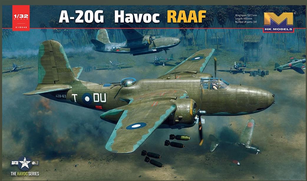 Hong Kong Models 1/32 HK01E42 RAAF A-20G Havoc Medium Bomber Plastic Kit
