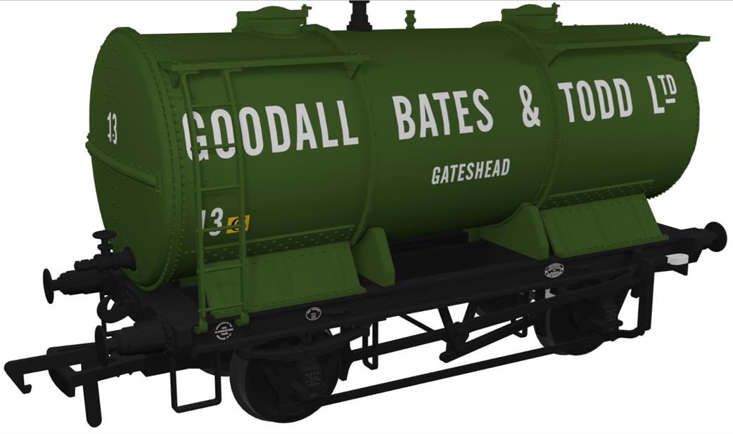 Rapido Trains OO 981012 Ammonium Nitrate / Chemical Tank Wagon Goodall, Bates & Todd No.13