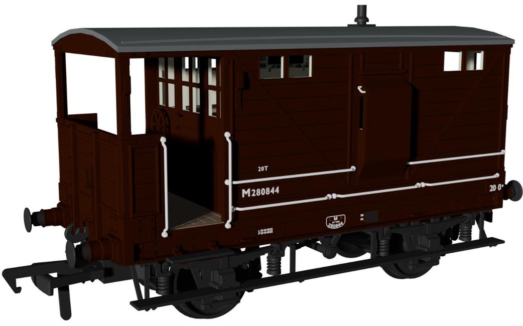 Rapido Trains OO 987007 LNWR D17b Brake BR No.M280844