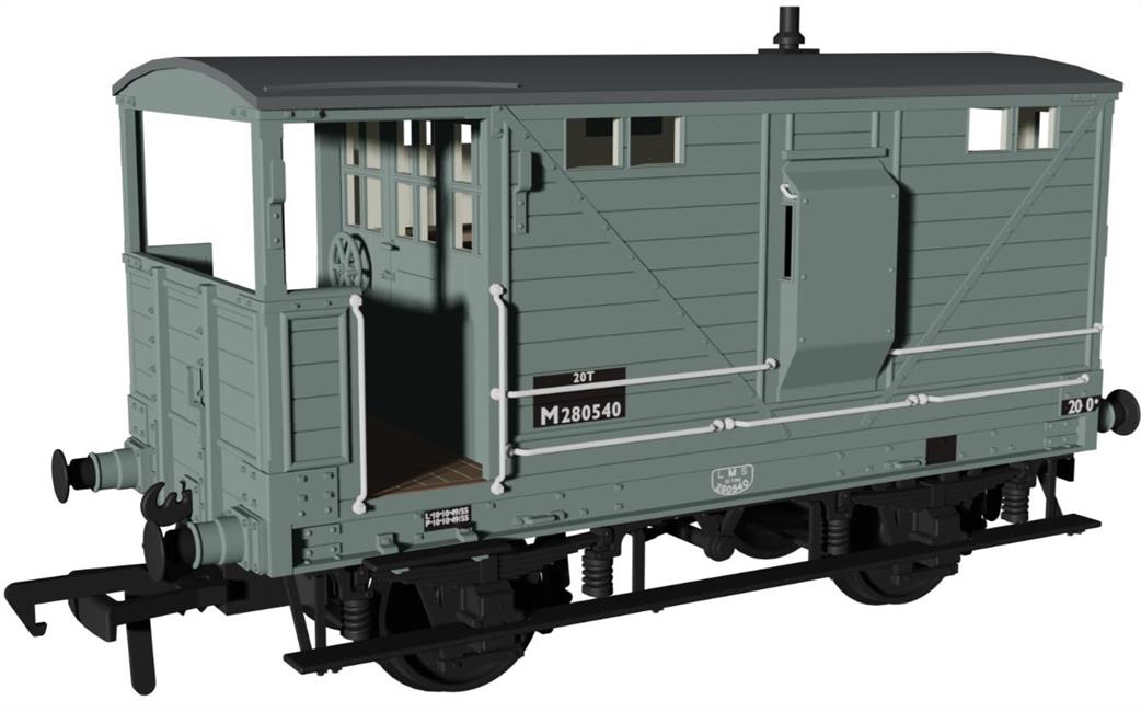 Rapido Trains OO 987008 LNWR D17b Brake BR No.M280540