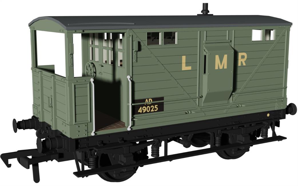 Rapido Trains OO 987012 LNWR D17b Brake LMR No.AD49025
