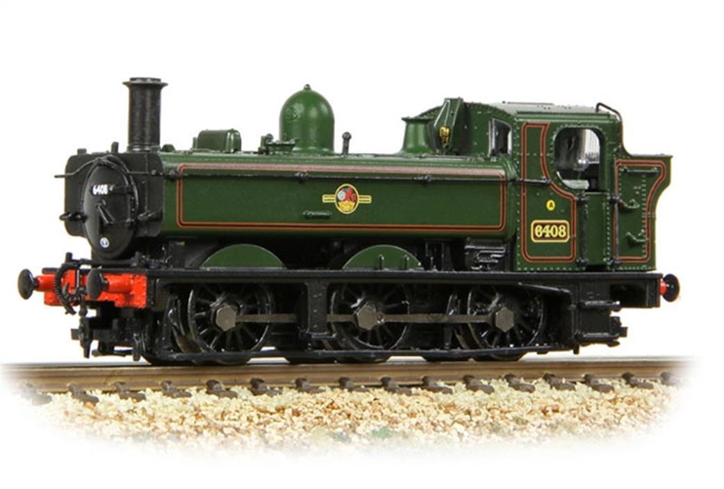 Graham Farish N 371-987A GWR 64XX Pannier Tank 6408 BR Lined Green Late Crest