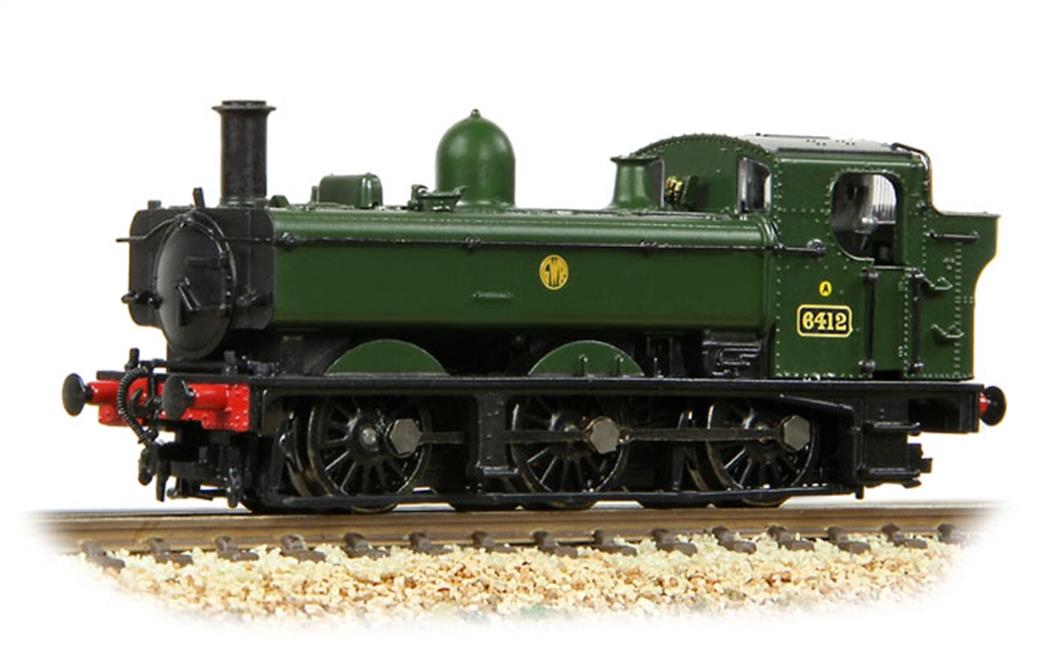 Graham Farish N 371-990 GWR 64XX Pannier Tank 6412 GWR Green Shirtbutton as Preserved
